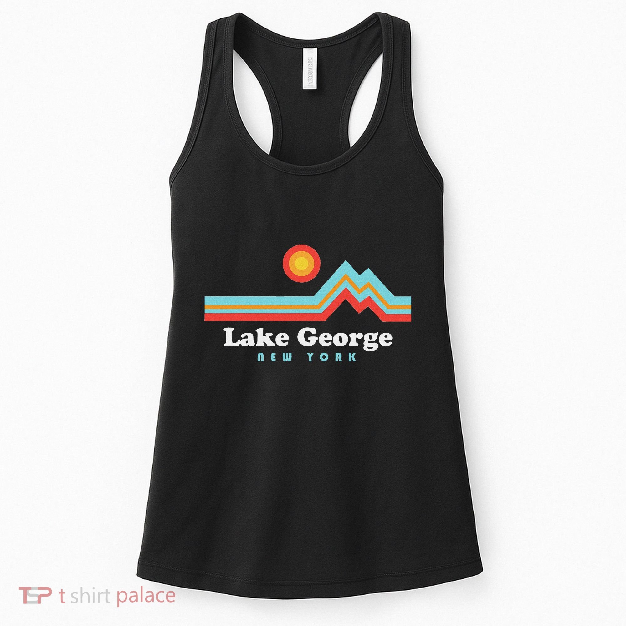 Lake George New York Sunset Mountains Women's Tank Top
