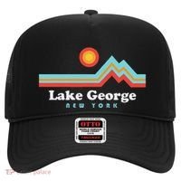 Lake George New York Sunset Mountains Hat thumb 0