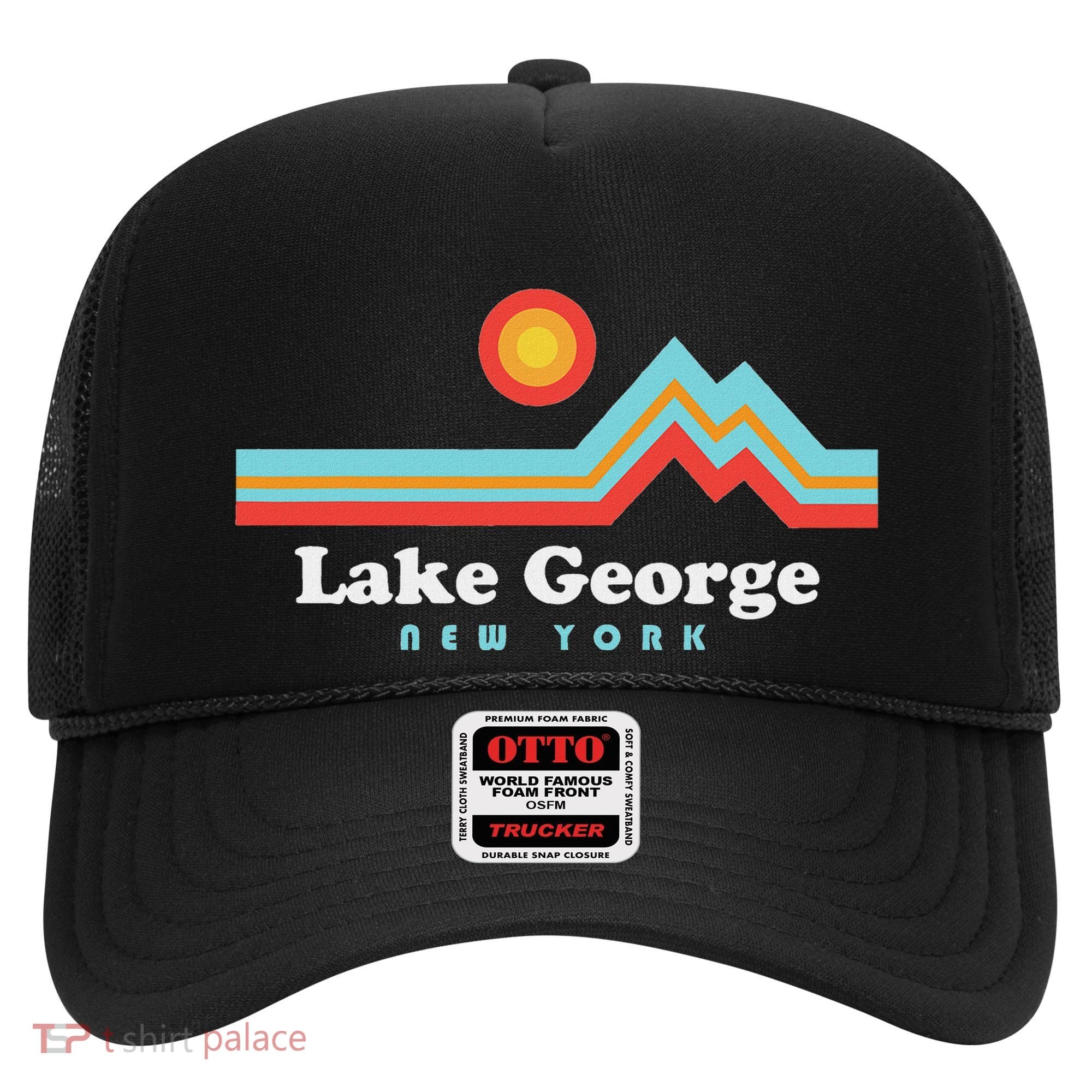 Lake George New York Sunset Mountains Hat