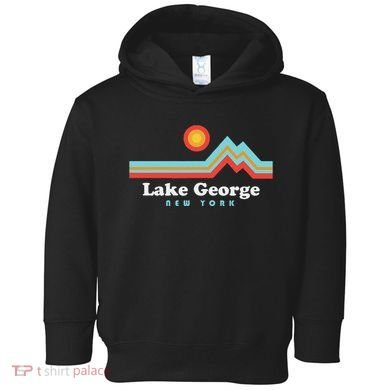 Lake George New York Sunset Mountains Toddler Hoodie