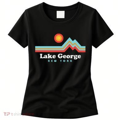 Lake George New York Sunset Mountains Women's T-Shirt