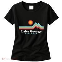 Lake George New York Sunset Mountains Women's T-Shirt thumb 0