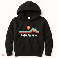 Lake George New York Sunset Mountains Kids Hoodie thumb 0