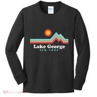 Lake George New York Sunset Mountains Kids Long Sleeve Shirt thumb 0