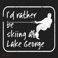 Lake George New York Id Rather Be Water Skiing Great Gift Golf Towel thumb 3