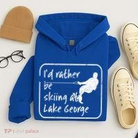 Lake George New York Id Rather Be Water Skiing Great Gift Hoodie thumb 4