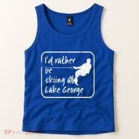 Lake George New York Id Rather Be Water Skiing Great Gift Tank Top thumb 2