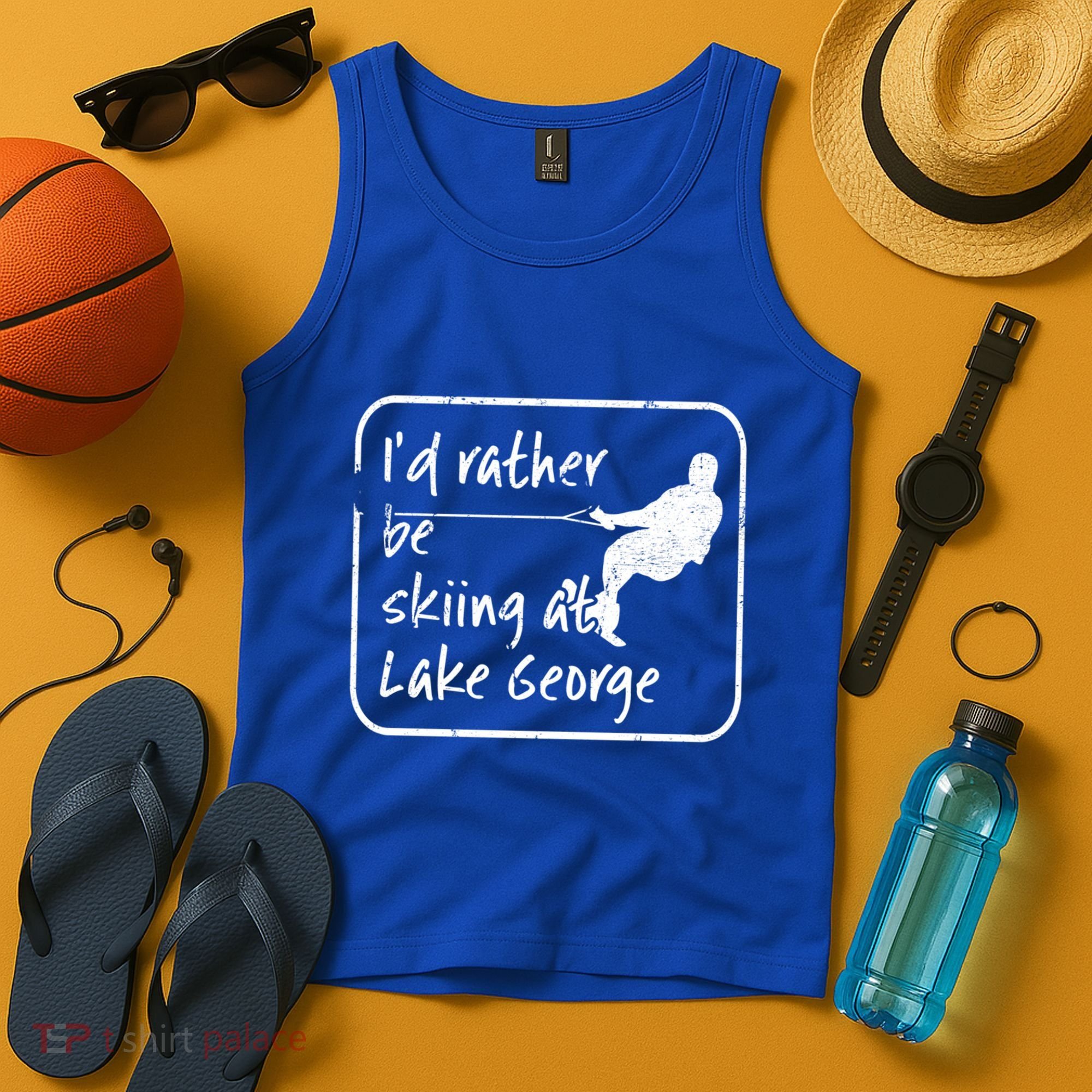 Lake George New York Id Rather Be Water Skiing Great Gift Tank Top