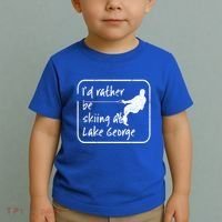 Lake George New York Id Rather Be Water Skiing Great Gift Toddler T-Shirt thumb 2