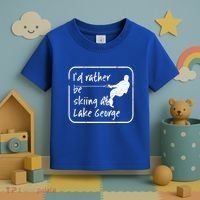 Lake George New York Id Rather Be Water Skiing Great Gift Toddler T-Shirt thumb 3