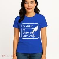 Lake George New York Id Rather Be Water Skiing Great Gift Women's T-Shirt thumb 4