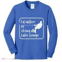 Lake George New York Id Rather Be Water Skiing Great Gift Kids Long Sleeve Shirt thumb 0