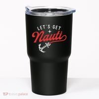 LetS Get Nauti Boating Boat Lover Anchor Captain Tumbler thumb 0
