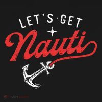 LetS Get Nauti Boating Boat Lover Anchor Captain Mousepad thumb 1