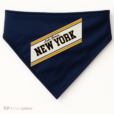 Lake George New York Varsity Logo USA-Made Doggie Bandana