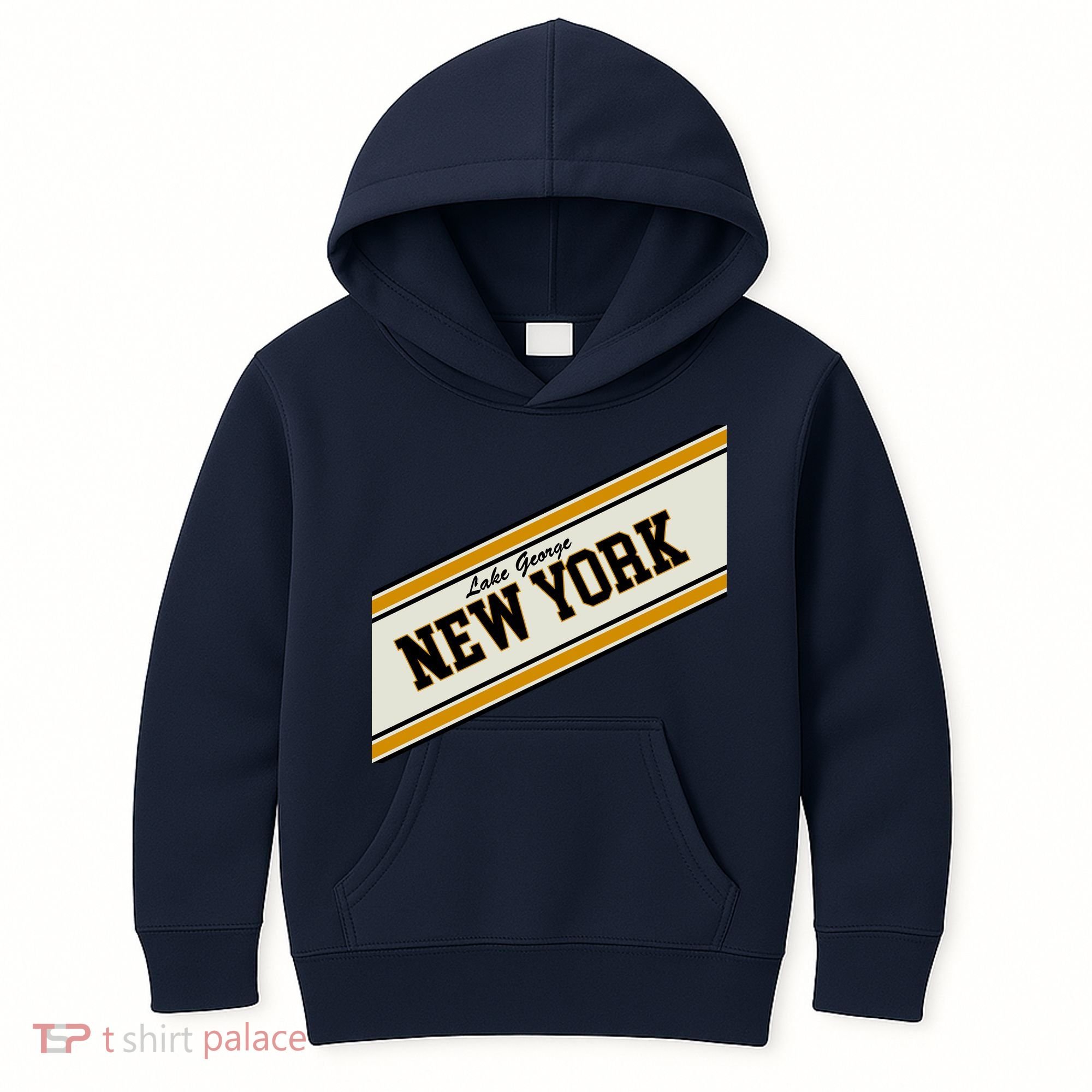 Lake George New York Varsity Logo Kids Hoodie