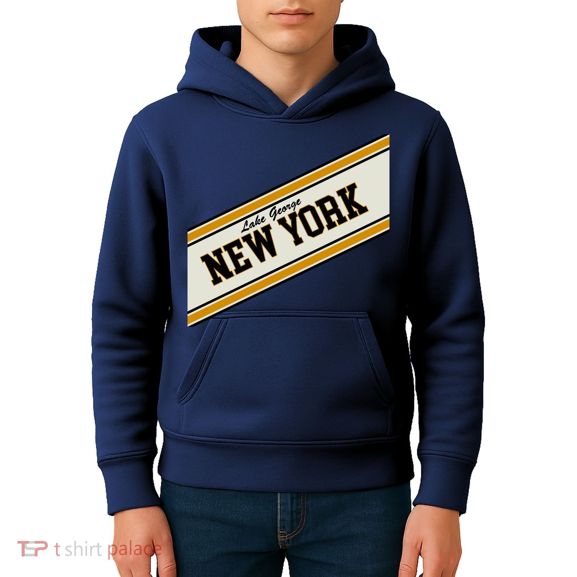 Lake George New York Varsity Logo Kids Hoodie