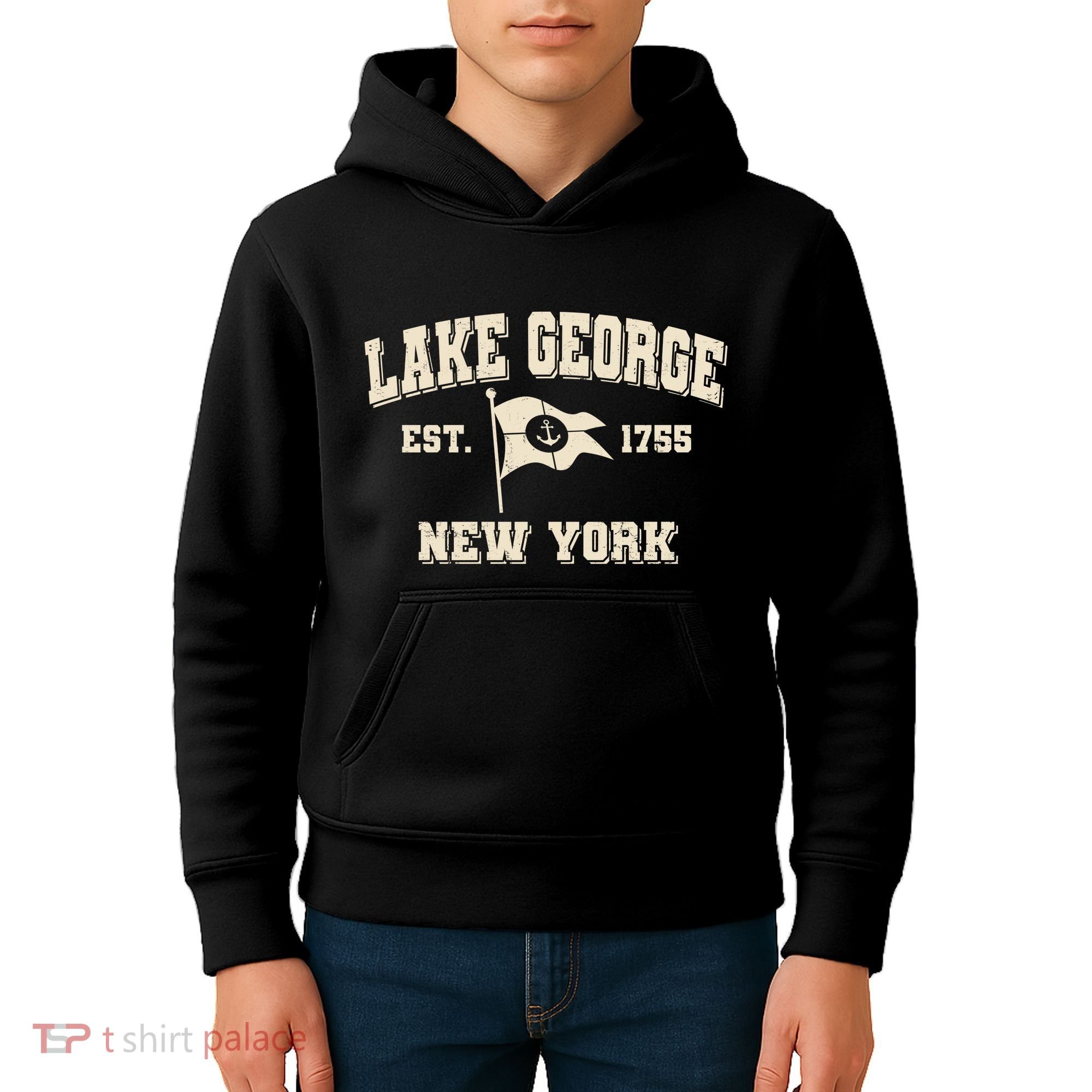Lake George New York Est. 1755 Kids Hoodie