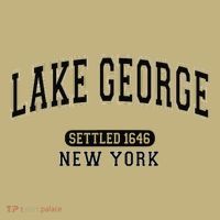 Lake George New York Settled 1646 Arched Varsity Black Sweatshirt thumb 2