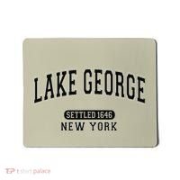 Lake George New York Settled 1646 Arched Varsity Black Mousepad thumb 0