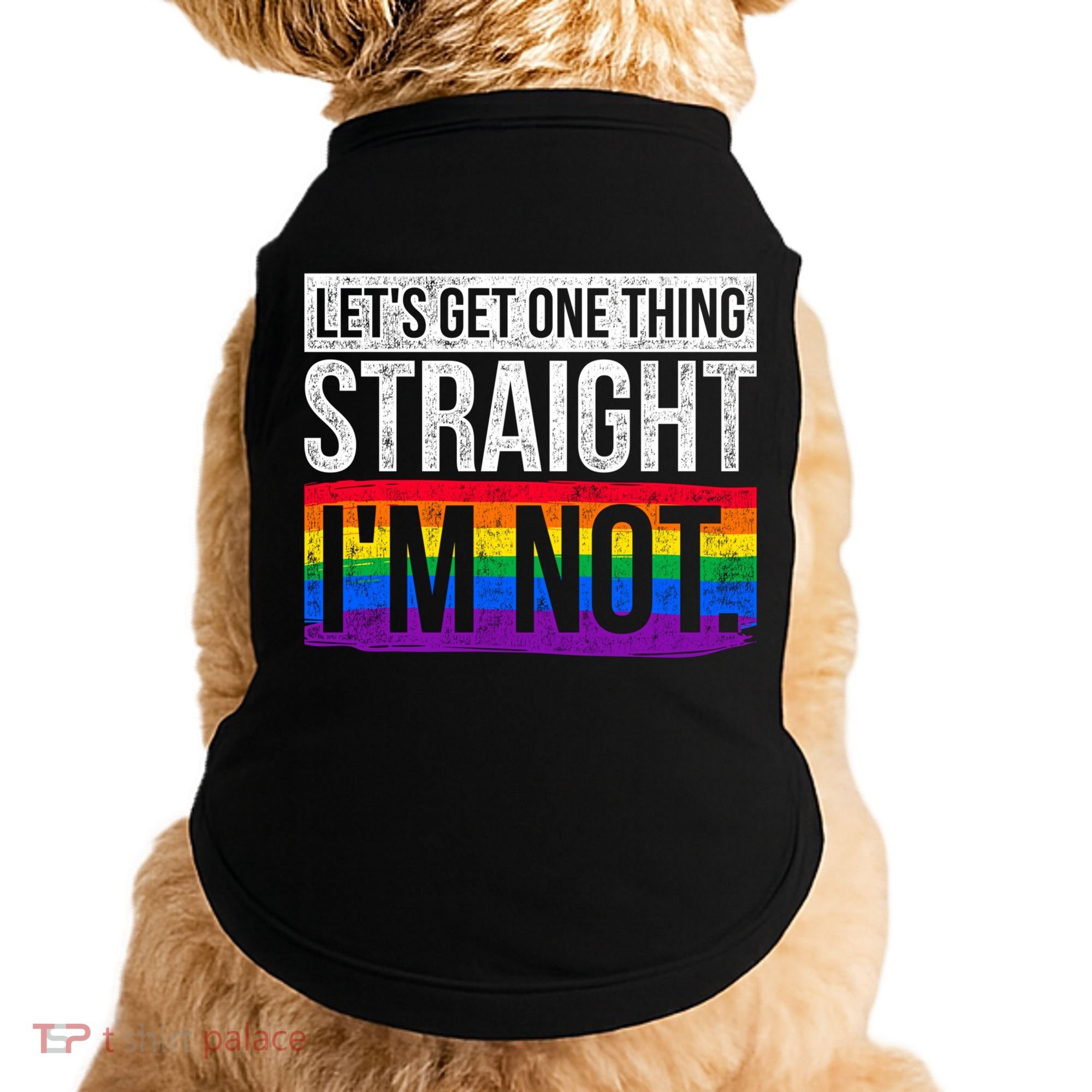 Lets Get One Thing Straight Im Not Lgbt Funny Gift Doggie Tank