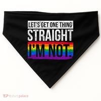 Lets Get One Thing Straight Im Not Lgbt Funny Gift USA-Made Doggie Bandana thumb 0