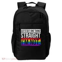 Lets Get One Thing Straight Im Not Lgbt Funny Gift Backpack thumb 0