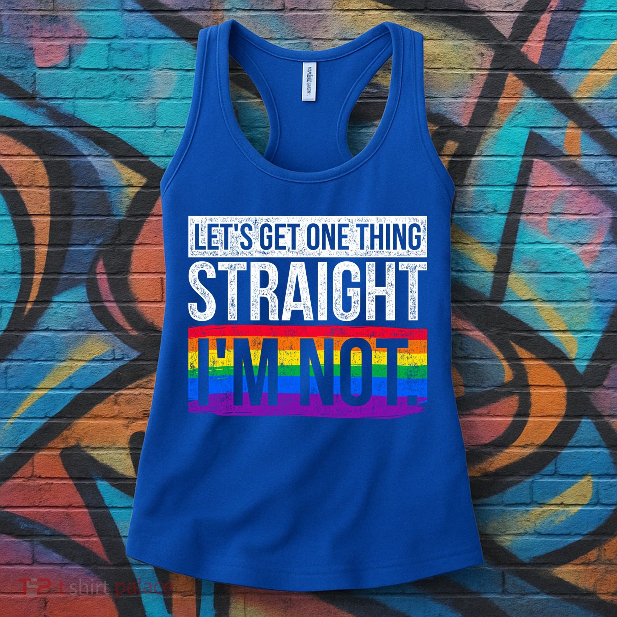 Lets Get One Thing Straight Im Not Lgbt Funny Gift Women's Tank Top