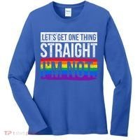 Lets Get One Thing Straight Im Not Lgbt Funny Gift Women's Long Sleeve Shirt thumb 0
