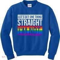 Lets Get One Thing Straight Im Not Lgbt Funny Gift Kids Sweatshirt thumb 0