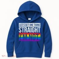 Lets Get One Thing Straight Im Not Lgbt Funny Gift Kids Hoodie thumb 0