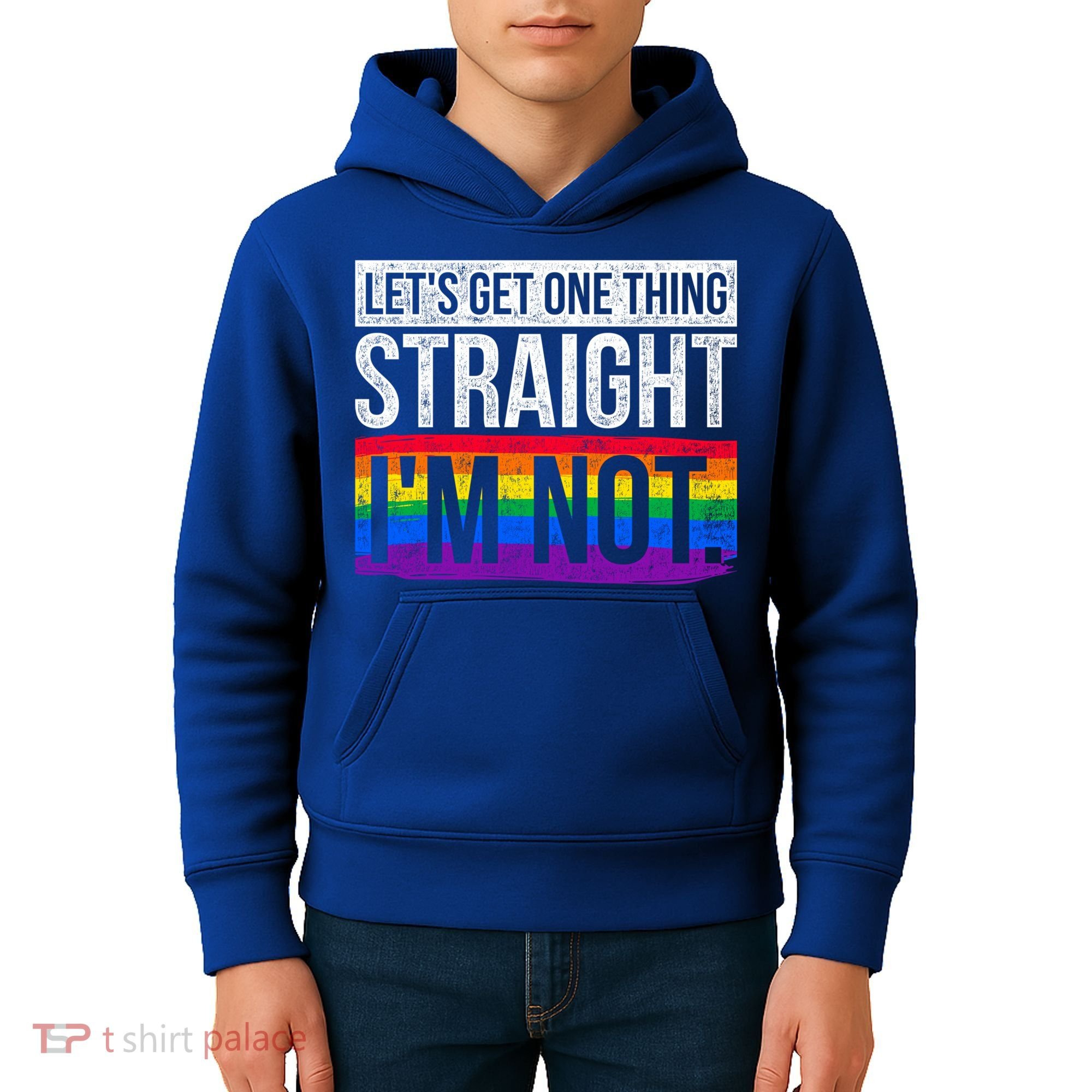 Lets Get One Thing Straight Im Not Lgbt Funny Gift Kids Hoodie