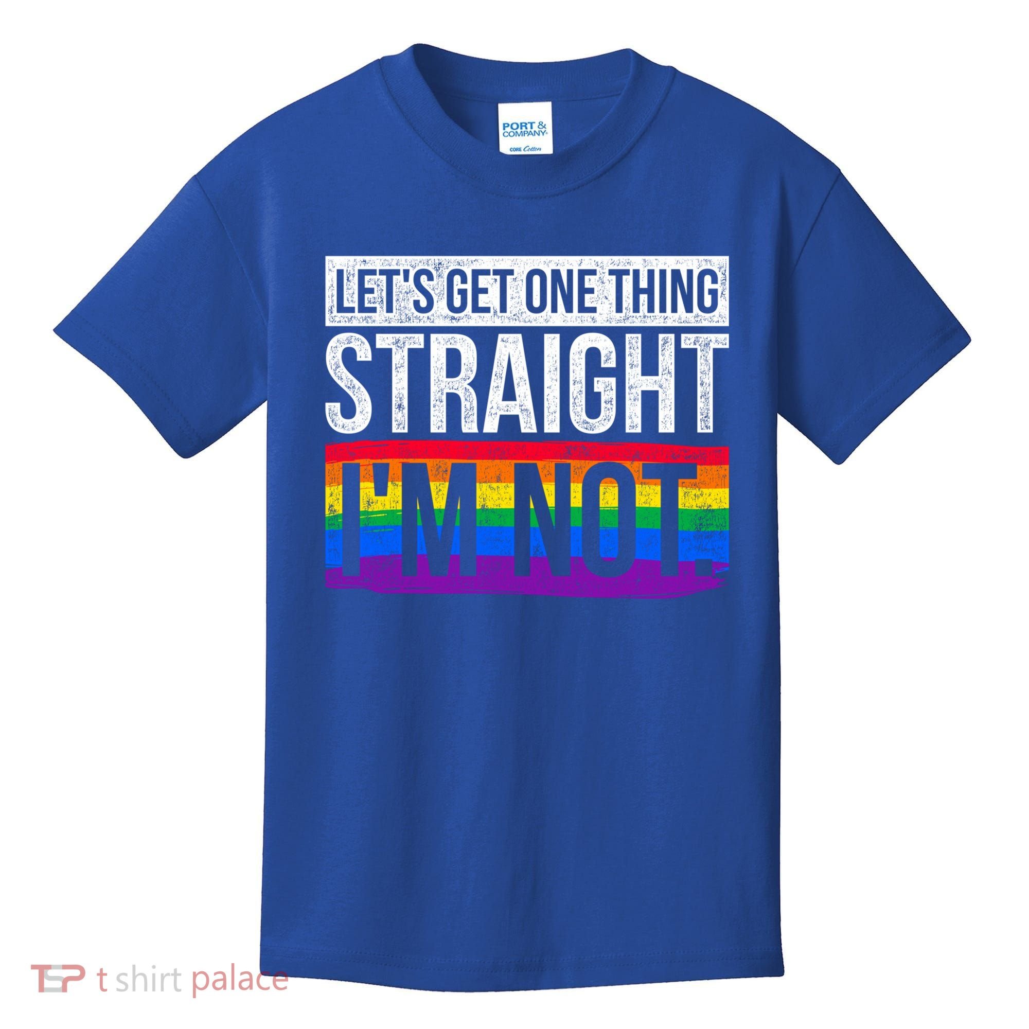 Lets Get One Thing Straight Im Not Lgbt Funny Gift Kids T-Shirt