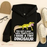 Leopard Gecko Owner I Raise A Tiny Leopard Gecko Hoodie thumb 4