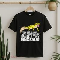 Leopard Gecko Owner I Raise A Tiny Leopard Gecko T-Shirt thumb 2