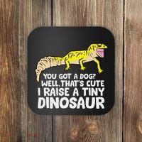 Leopard Gecko Owner I Raise A Tiny Leopard Gecko Coaster thumb 0