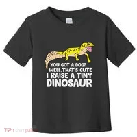 Leopard Gecko Owner I Raise A Tiny Leopard Gecko Toddler T-Shirt thumb 0