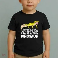 Leopard Gecko Owner I Raise A Tiny Leopard Gecko Toddler T-Shirt thumb 2
