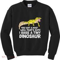 Leopard Gecko Owner I Raise A Tiny Leopard Gecko Kids Sweatshirt thumb 0