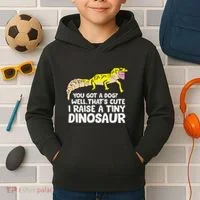 Leopard Gecko Owner I Raise A Tiny Leopard Gecko Kids Hoodie thumb 2
