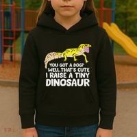 Leopard Gecko Owner I Raise A Tiny Leopard Gecko Kids Hoodie thumb 3