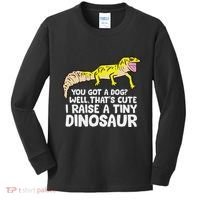Leopard Gecko Owner I Raise A Tiny Leopard Gecko Kids Long Sleeve Shirt thumb 0