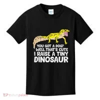 Leopard Gecko Owner I Raise A Tiny Leopard Gecko Kids T-Shirt thumb 0