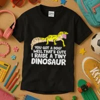 Leopard Gecko Owner I Raise A Tiny Leopard Gecko Kids T-Shirt thumb 3