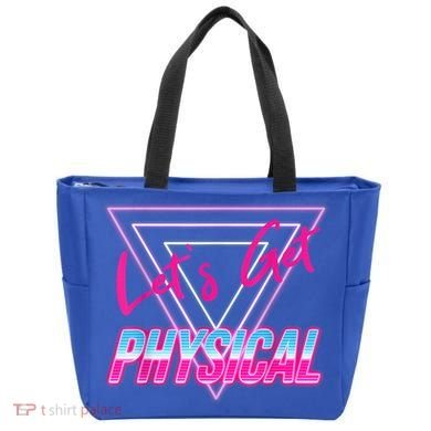 Lets Get Physical Workout Gym Tee 80's Retro Vintage Tote Bag