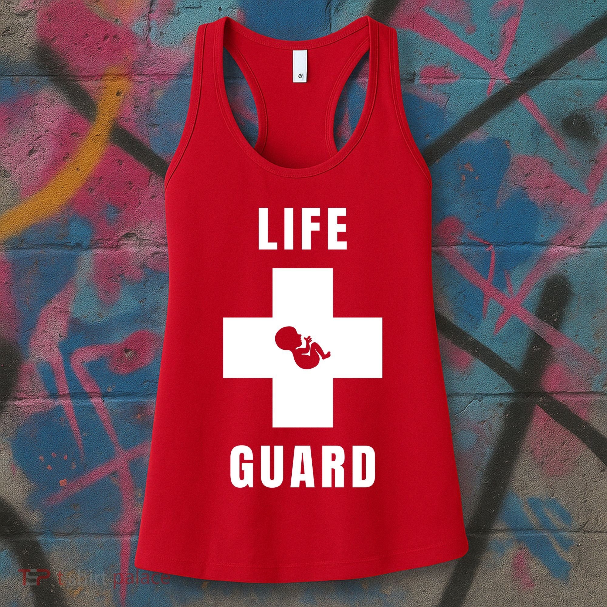 Life Guard Pregnancy Infant Loss Pro Life Stop Abortion Women's Tank Top