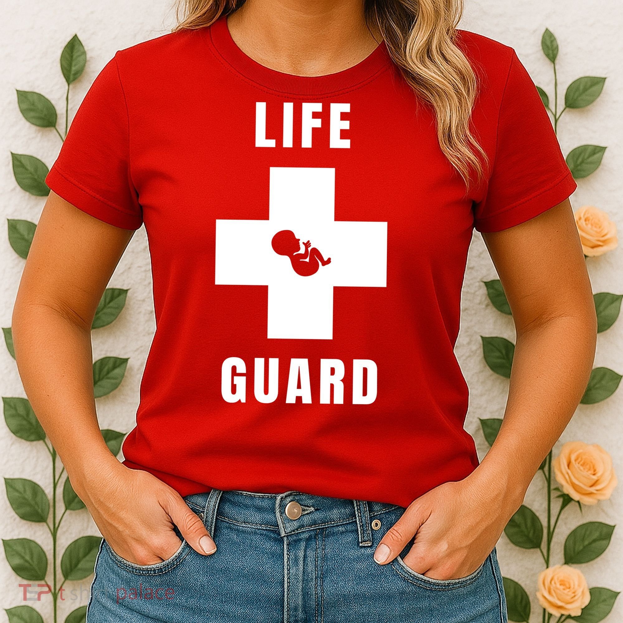 Life Guard Pregnancy Infant Loss Pro Life Stop Abortion Women's T-Shirt