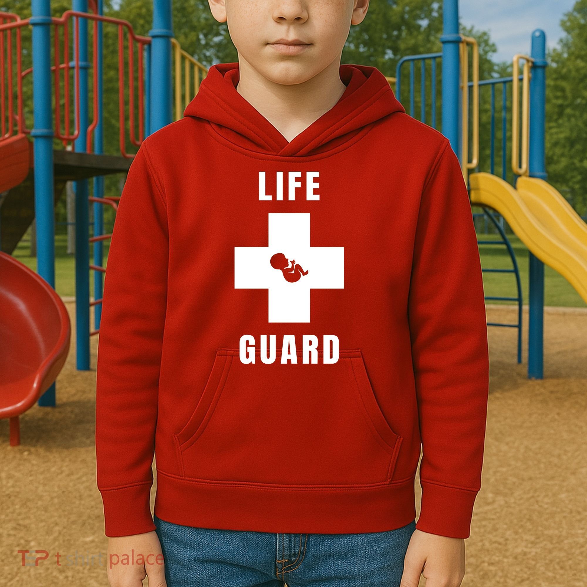 Life Guard Pregnancy Infant Loss Pro Life Stop Abortion Kids Hoodie