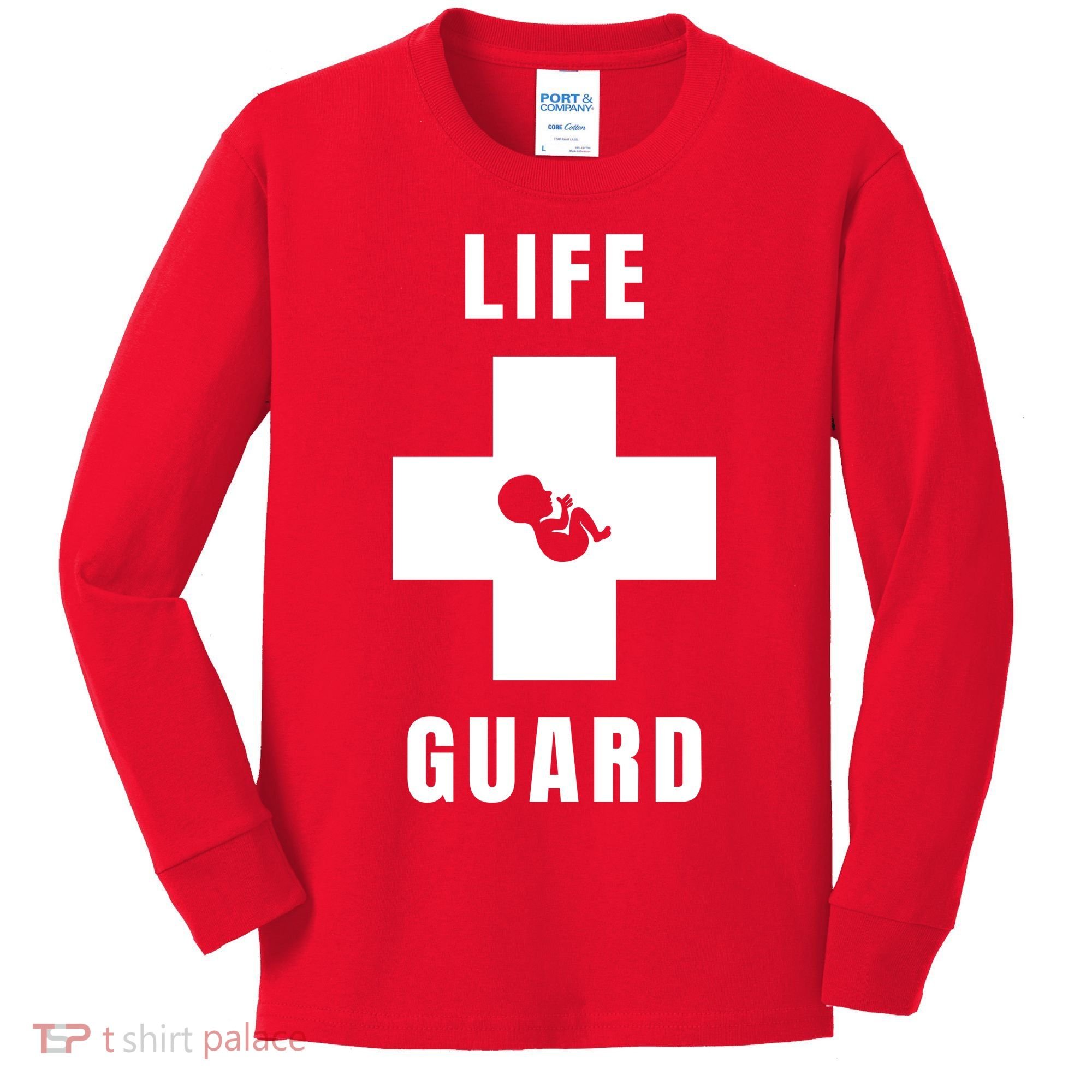 Life Guard Pregnancy Infant Loss Pro Life Stop Abortion Kids Long Sleeve Shirt