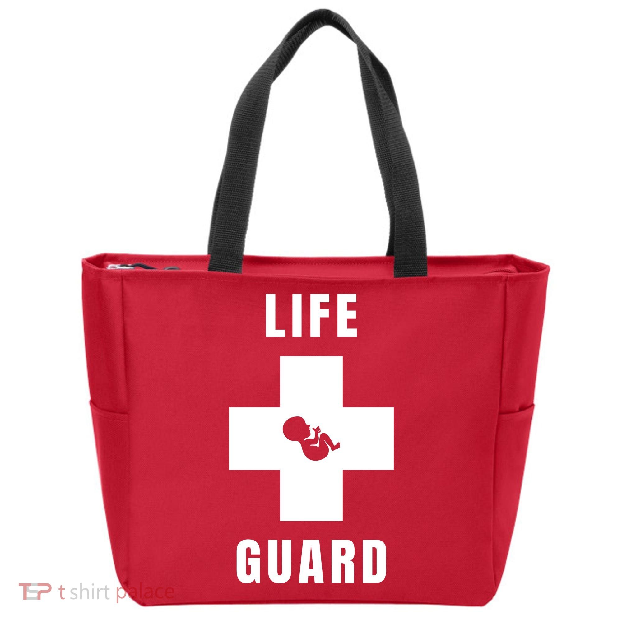 Life Guard Pregnancy Infant Loss Pro Life Stop Abortion Tote Bag